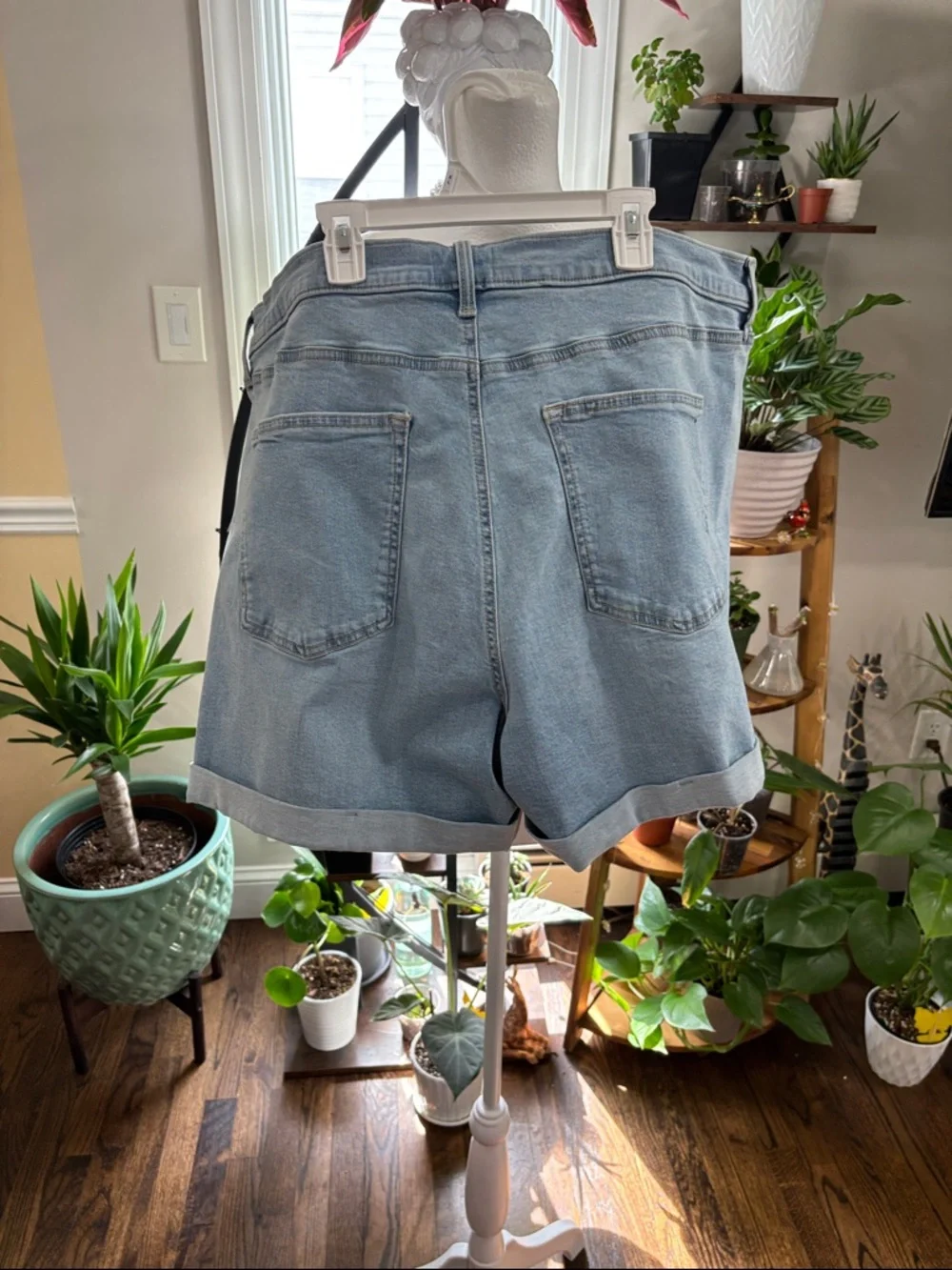 Sonoma curvy Light wash Denim Roll-Cuff Shorts - Picture 6 of 6